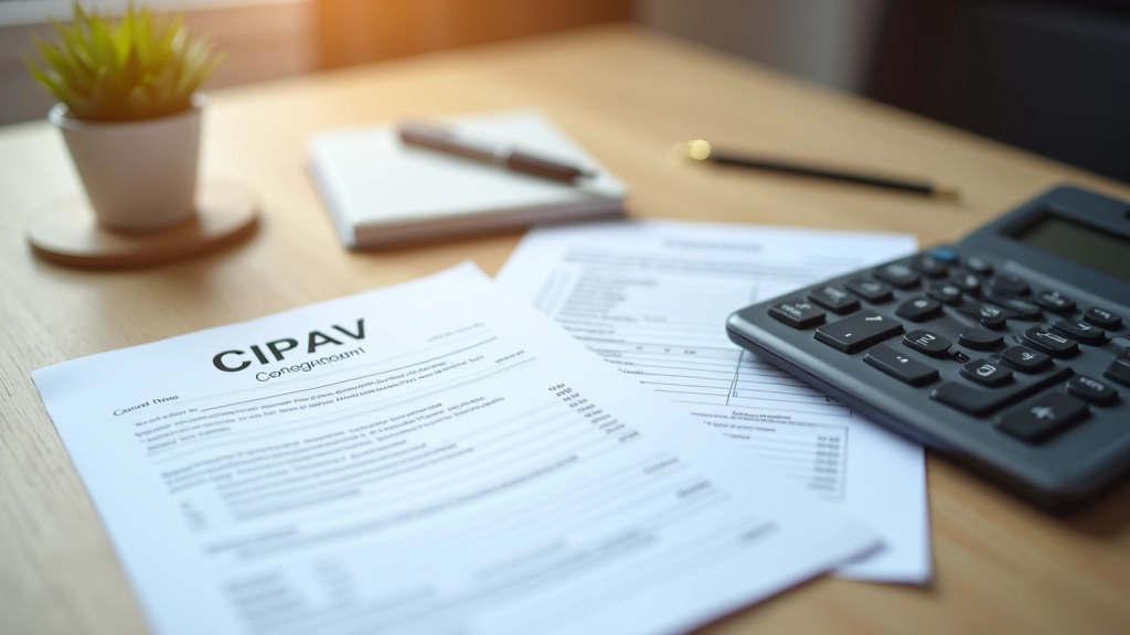 Documents CIPAV et URSSAF empilés avec un stylo et une calculatrice sur une table de travail