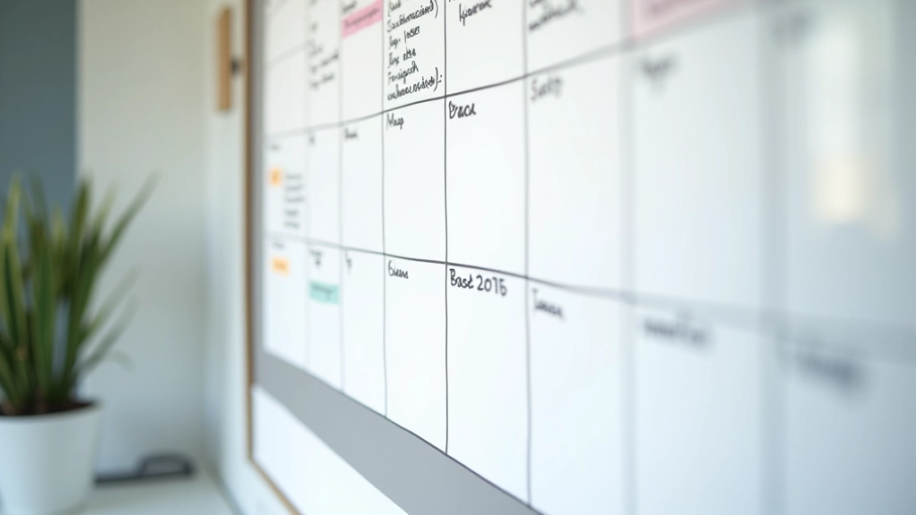 Planification annuelle avec calendrier mural affichant les dates clés de paiement CIPAV et URSSAF