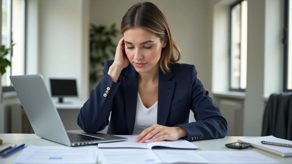Professionnel consultant un calendrier digital sur un bureau avec des documents organisés